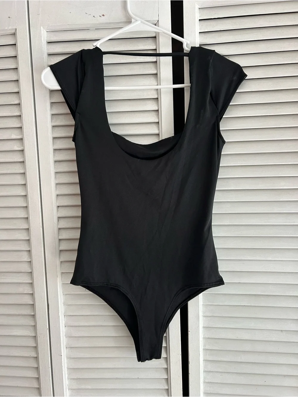Black Square Neck Bodysuit Size small
